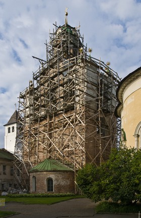 Le clocher en réfection